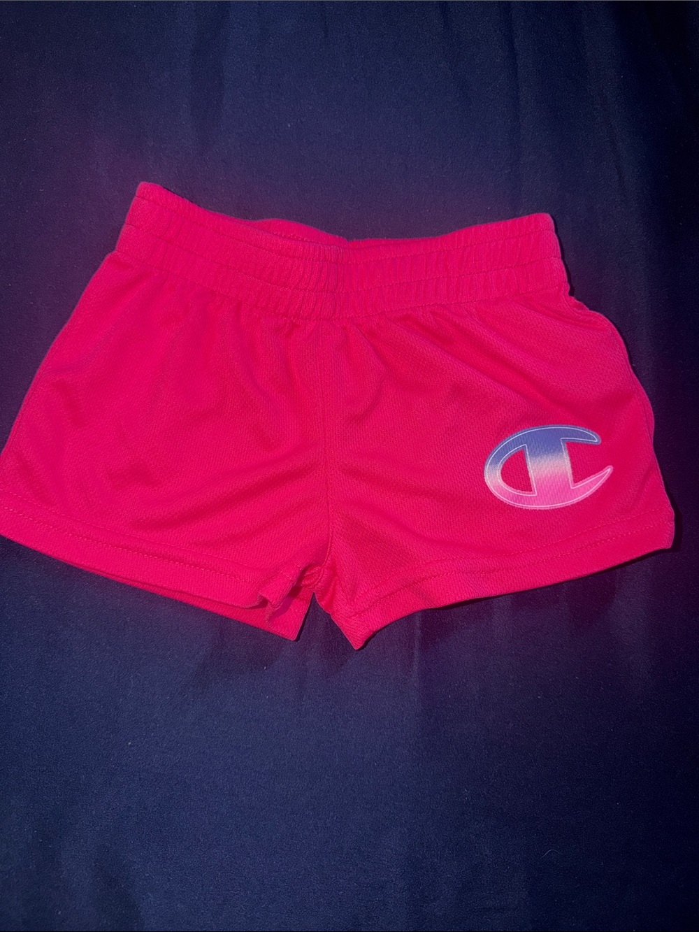 Champion Hot Pink Girls' Athletic Shorts with Logo